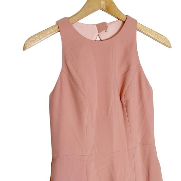 DESSY COLLECTION Diamond Cutout Back Trumpet Gown in Desert Rose - Picture 3 of 8